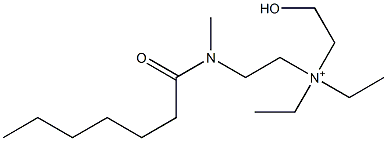 N,N-Diethyl-N-(2-hydroxyethyl)-2-(N-heptanoyl-N-methylamino)ethanaminium Struktur