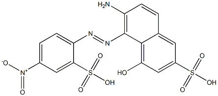 6-Amino-4-hydroxy-5-[(4-nitro-2-sulfophenyl)azo]-2-naphthalenesulfonic acid Struktur