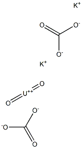 Potassium uranyl carbonate Struktur