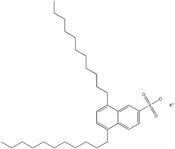 5,8-Diundecyl-2-naphthalenesulfonic acid potassium salt Struktur