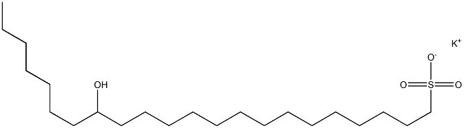 15-Hydroxydocosane-1-sulfonic acid potassium salt Struktur