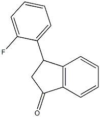 2,3-Dihydro-3-(2-fluorophenyl)-1H-inden-1-one Struktur