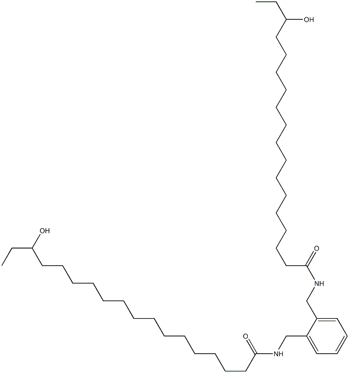 N,N'-(1,2-Phenylenebismethylene)bis(16-hydroxystearamide) Struktur