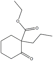 2-Oxo-1-propyl-1-cyclohexanecarboxylic acid ethyl ester Struktur