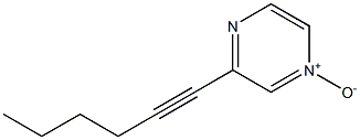 3-(1-Hexynyl)-1-pyrazinium-1-olate Struktur