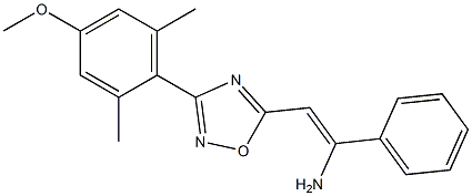 5-[(Z)-2-Amino-2-(phenyl)ethenyl]-3-(2,6-dimethyl-4-methoxyphenyl)-1,2,4-oxadiazole Struktur