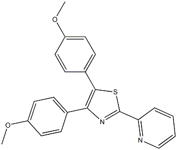 4,5-Bis(4-methoxyphenyl)-2-(2-pyridyl)thiazole Struktur