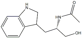 3-[(2S)-3-Hydroxy-2-(acetylamino)propyl]-2,3-dihydro-1H-indole Struktur