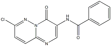 3-Benzoylamino-7-chloro-4H-pyrimido[1,2-b]pyridazin-4-one Struktur