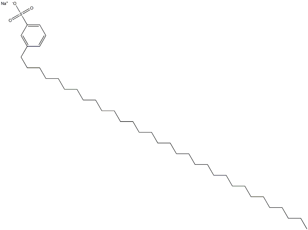 3-(Dotriacontan-1-yl)benzenesulfonic acid sodium salt Struktur