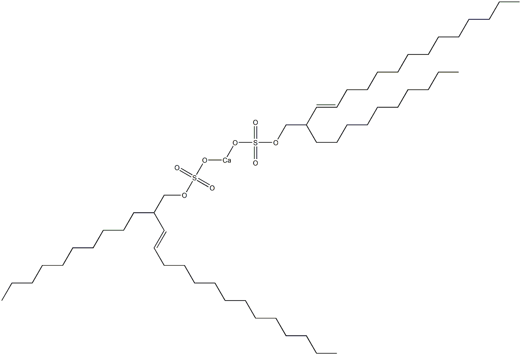 Bis(2-decyl-3-hexadecenyloxysulfonyloxy)calcium Struktur