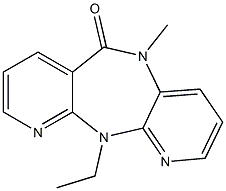 5-Methyl-11-ethyl-5,11-dihydro-6H-dipyrido[3,2-b:2',3'-e][1,4]diazepine-6-one Struktur