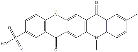 5,7,12,14-Tetrahydro-9,12-dimethyl-7,14-dioxoquino[2,3-b]acridine-2-sulfonic acid Struktur