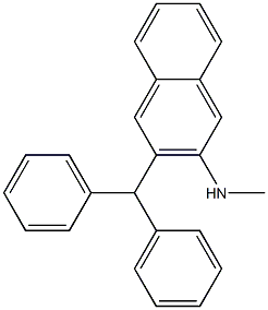 N-Methyl-3-(diphenylmethyl)naphthalen-2-amine Struktur