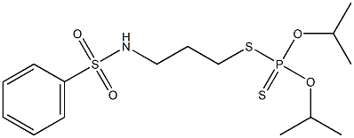 Dithiophosphoric acid O,O-diisopropyl S-[3-(phenylsulfonylamino)propyl] ester Struktur