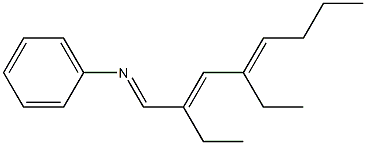 N-(2,4-Diethyl-2,4-octadien-1-ylidene)aniline Struktur