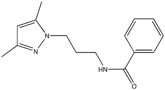 N-[3-(3,5-Dimethyl-1H-pyrazol-1-yl)propyl]benzamide Struktur