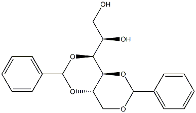 3-O,5-O:4-O,6-O-Dibenzylidene-L-glucitol Struktur