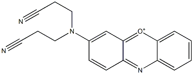 3-[Bis(2-cyanoethyl)amino]phenoxazin-5-ium Struktur