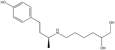 4-[2-[[(S)-3-(4-Hydroxyphenyl)-1-methylpropyl]amino]ethyl]-1,2-butanediol Struktur