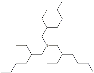 N,N-Bis(2-ethylhexyl)-2-ethyl-1-hexenylamine Struktur