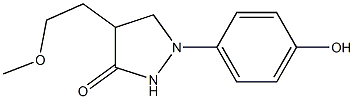 4-(2-Methoxyethyl)-1-(4-hydroxyphenyl)pyrazolidin-3-one Struktur