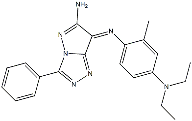 (7Z)-7-[[2-Methyl-4-(diethylamino)phenyl]imino]-3-phenyl-7H-pyrazolo[5,1-c]-1,2,4-triazol-6-amine Struktur