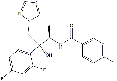 N-[(1R,2R)-2-(2,4-Difluorophenyl)-2-hydroxy-1-methyl-3-(1H-1,2,4-triazol-1-yl)propyl]4-fluorobenzamide Struktur