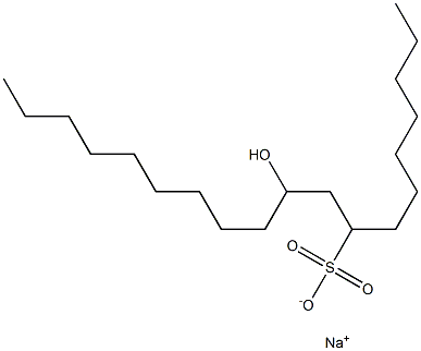 10-Hydroxynonadecane-8-sulfonic acid sodium salt Struktur