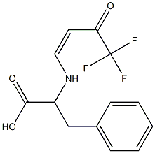 2-[[(Z)-4,4,4-Trifluoro-3-oxo-1-butenyl]amino]-3-phenylpropionic acid Struktur