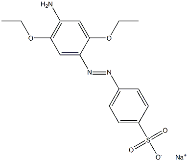 4-(4-Amino-2,5-diethoxyphenylazo)benzenesulfonic acid sodium salt Struktur