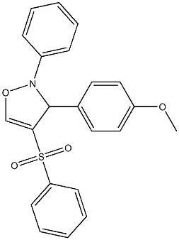 2-Phenyl-3-(4-methoxyphenyl)-4-(phenylsulfonyl)-4-isoxazoline Struktur