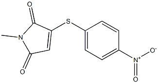 2-(4-Nitrophenylthio)-N-methylmaleimide Struktur