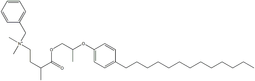 N,N-Dimethyl-N-benzyl-N-[3-[[2-(4-tridecylphenyloxy)propyl]oxycarbonyl]butyl]aminium Struktur