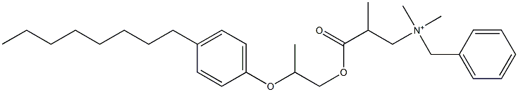 N,N-Dimethyl-N-benzyl-N-[2-[[2-(4-octylphenyloxy)propyl]oxycarbonyl]propyl]aminium Struktur