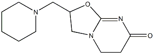 2,3,5,6-Tetrahydro-2-(piperidinomethyl)-7H-oxazolo[3,2-a]pyrimidin-7-one Struktur