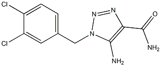 5-Amino-1-[3,4-dichlorobenzyl]-1H-1,2,3-triazole-4-carboxamide Struktur