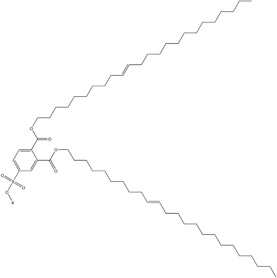 4-(Potassiosulfo)phthalic acid di(10-tetracosenyl) ester Struktur