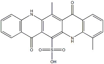 5,7,12,14-Tetrahydro-4,13-dimethyl-7,14-dioxoquino[2,3-b]acridine-6-sulfonic acid Struktur