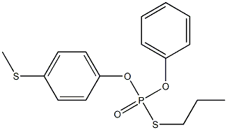 Thiophosphoric acid S-propyl O-phenyl O-[4-(methylthio)phenyl] ester Struktur