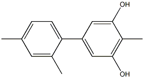 2-Methyl-5-(2,4-dimethylphenyl)benzene-1,3-diol Struktur