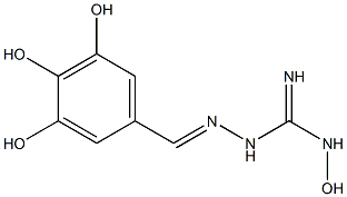 1-[[3,4,5-Trihydroxybenzylidene]amino]-3-hydroxyguanidine Struktur