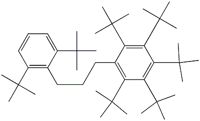 1-(Penta-tert-butylphenyl)-3-(2,6-di-tert-butylphenyl)propane Struktur