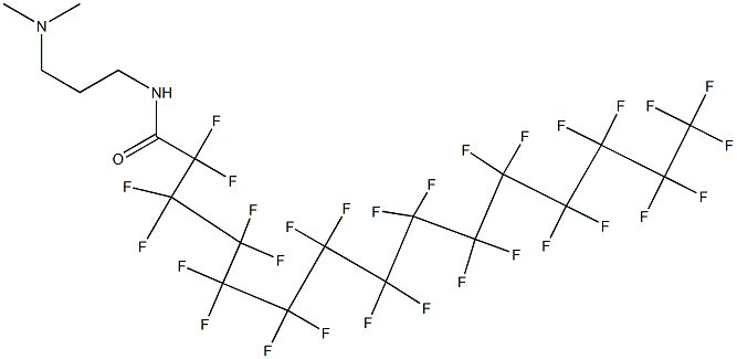 N-[3-(Dimethylamino)propyl]-2,2,3,3,4,4,5,5,6,6,7,7,8,8,9,9,10,10,11,11,12,12,13,13,14,14,15,15,15-nonacosafluoropentadecanamide Struktur