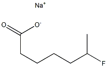 6-Fluoroenanthic acid sodium salt Struktur