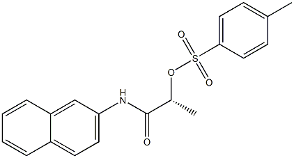 [R,(+)]-N-(2-Naphtyl)-2-[(p-tolylsulfonyl)oxy]propionamide Struktur