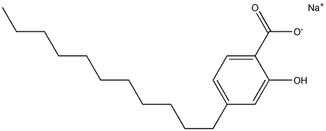 4-Undecyl-2-hydroxybenzoic acid sodium salt Struktur