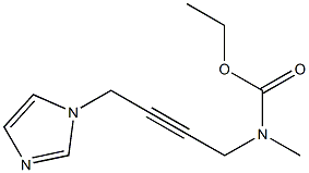 N-Methyl-N-[4-(1H-imidazol-1-yl)-2-butynyl]carbamic acid ethyl ester Struktur