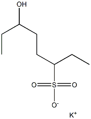 6-Hydroxyoctane-3-sulfonic acid potassium salt Struktur