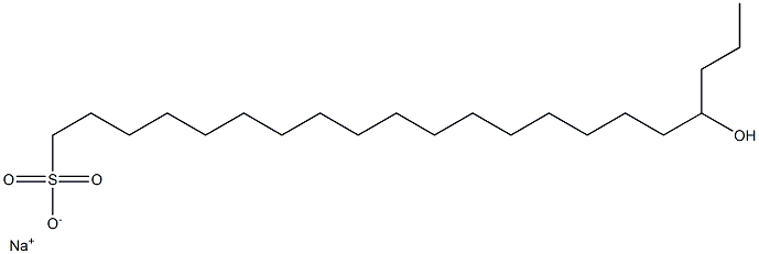 18-Hydroxyhenicosane-1-sulfonic acid sodium salt Struktur